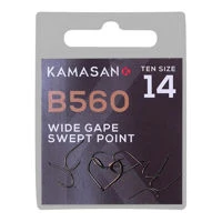 Kamasan B560 Wide Gape Swept Point Barbed Hooks